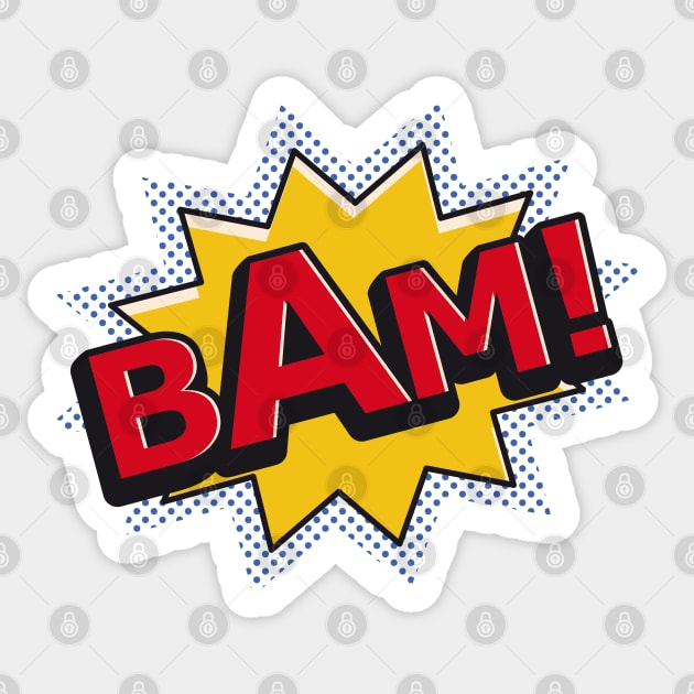 Bam Comic Explosion Sticker by THP Creative